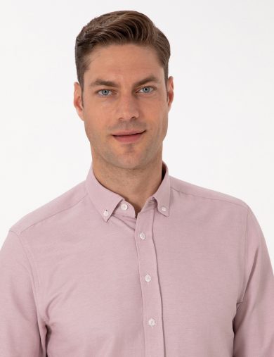 پیراهن طرح دار  قرمز  رگولار  مردانه  پیرکاردین