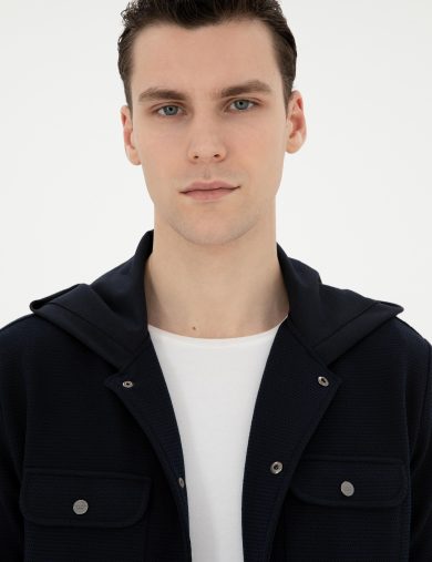 ژاکت بافته  سیاه  رگولار  مردانه  پیرکاردین