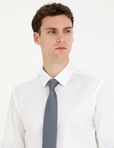 پیراهن بیسیک  سفید  اندامی  مردانه  پیرکاردین