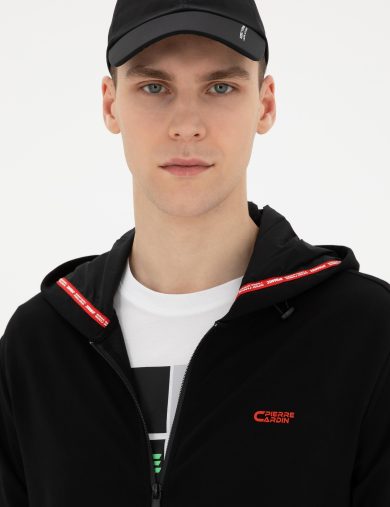 ژاکت بافته  سیاه  رگولار  مردانه  پیرکاردین