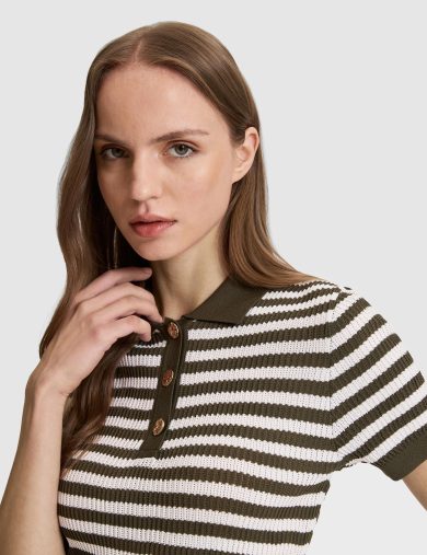 بافت  خاکی  اندامی  زنانه  پیرکاردین